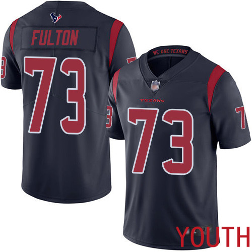 Houston Texans Limited Navy Blue Youth Zach Fulton Jersey NFL Football #73 Rush Vapor Untouchable